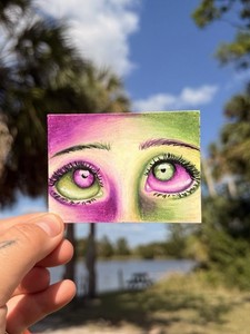 “They’ve Seen Something” #11 ACEO, Original, Card, by Aetherialartshop