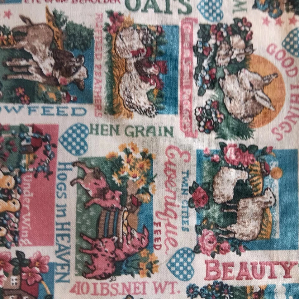 Sharon Kessler Concord Farm Animal Cotton Fabric Ruffled Feathers 1+ Yards - Image 2 of 4