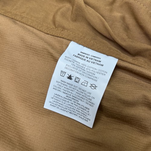Nike Cordjacke durchgehender Reißverschluss braun Größe Medium Herren Club Harrington - Bild 15 von 15