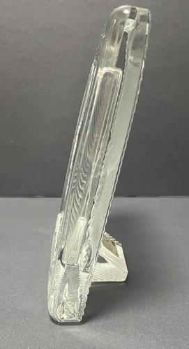 MIKASA WAVED RIBBED PATTERN CRYSTAL PHOTO FRAME FOR 4" X 2-3/4 PICTURES - Picture 2 of 6