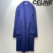 Celine Phoebe Phoebe Egg Crombie Coat in Wool...