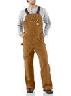CARHARTT FIRM DUCK BIB OVERALL 3XL SHORT SIZE MENS104393-BRN