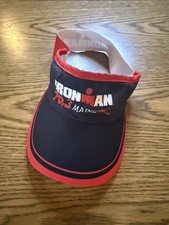Ironman 70.3 Maine Triathlon Visor, Black Red, One Size