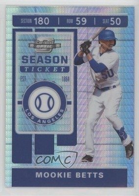 2020 Panini Chronicles Contenders Optic Hyper Prizm /299 Mookie Betts #14 0x82