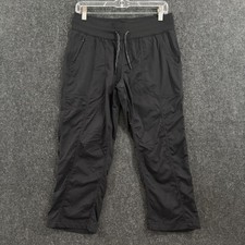 The North Face Aphrodite Capri 2.0 Pants Women's Medium Black Ruched Drawstring