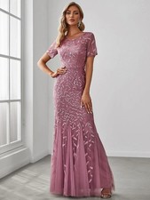 Ever Pretty Sequin Maxi Prom Ball Quiz Gown Evening Party Dress Size 18
