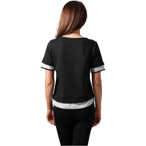 Urban Classics Ladies Terry Mesh Tee Top Shirt Women's Top Sports Shirt - Picture 2 of 10