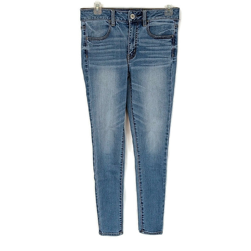 Eagleデニムsize2 American Eagle Outfitters Womens sz 2 Jeans Blue Denim Light