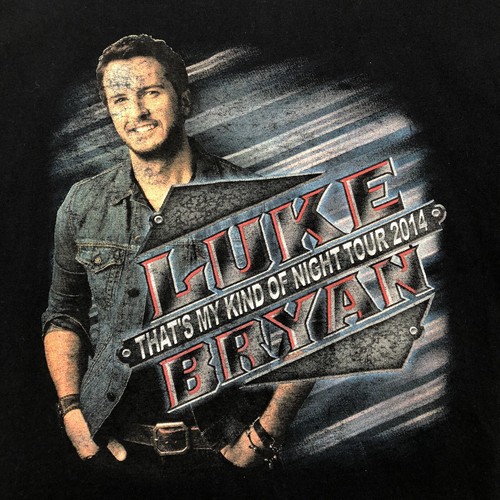 Luke Bryan 2014 Concert Tour T-shirt Tee Size L Country Music Distressed - Picture 2 of 8