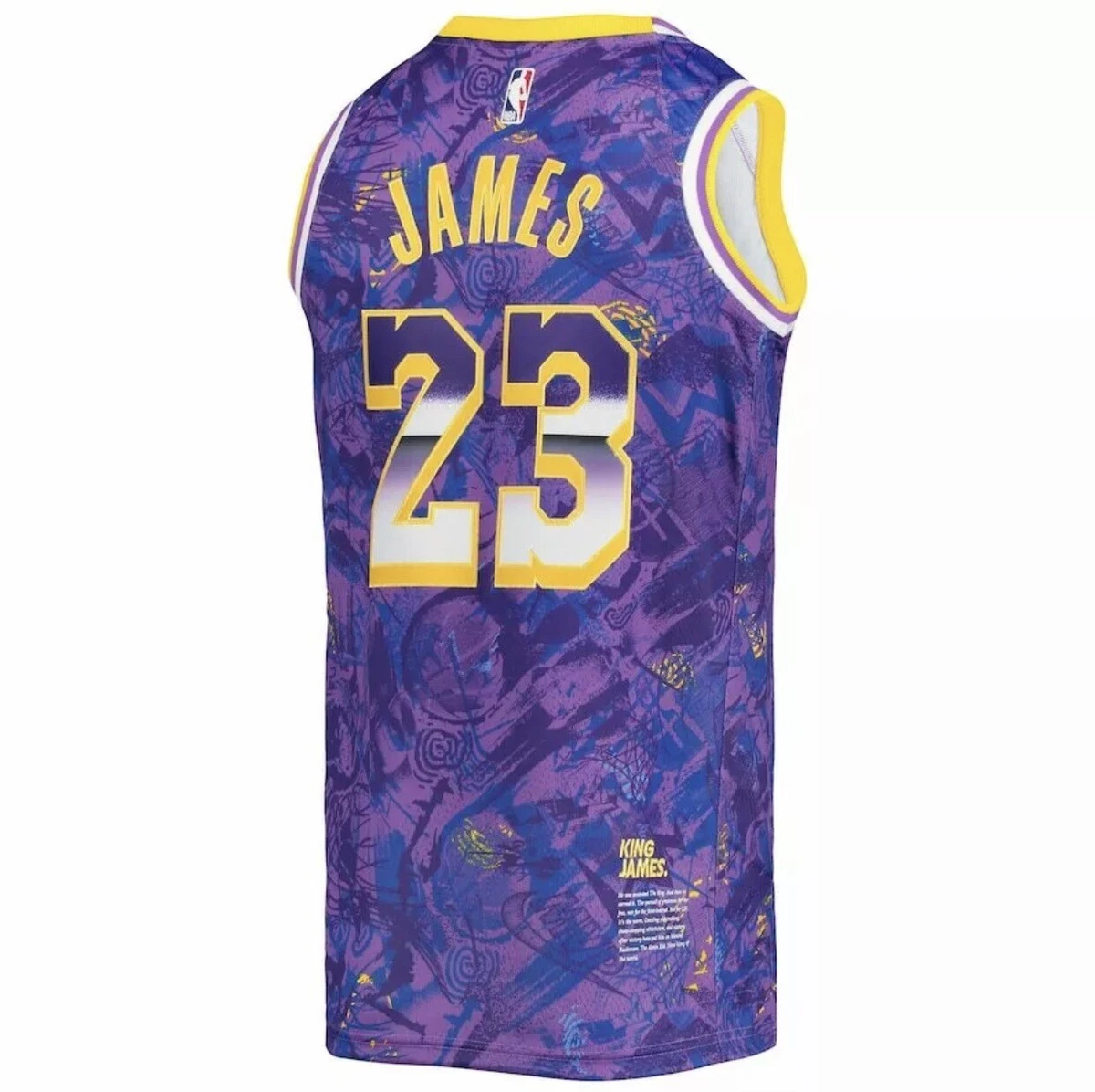 Nike NBA L.A. Lakers LeBron James Black MVP Swingman Jersey Black