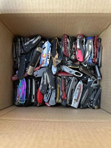 Lot Of 4 Plus Lbs Of Various Brands TSA Confiscated Knives & Multi-Tools