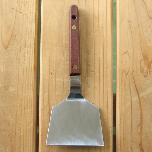 NAGAO Okonomiyaki Teppanyaki Spatula Hera Stainless Steel Wood Handle Japan NEW - Picture 19 of 55