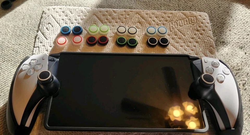 Universal PS Portal Thumbstick GLOW IN DARK Grips Blue Clear Covers Some Android - Image 4 of 4