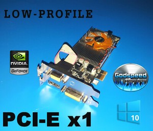 Windows 10 Pci Express X1 Hdmi Dvi Vga Low Profile Video Graphics Card Pcie X1 Ebay