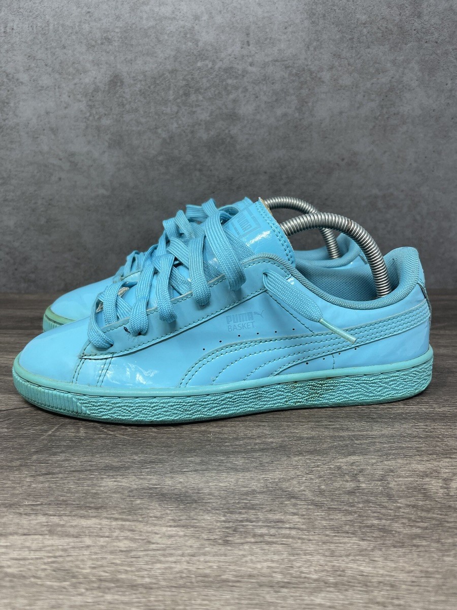 Puma Basket Classic Size 7Y / 8.5 Wmns Patent Leather Teal Blue Aqua  362246-06 | eBay