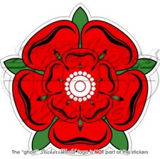 RED ROSE of LANCASTER Flower UK Lancashire England British 100mm Sticker Decal
