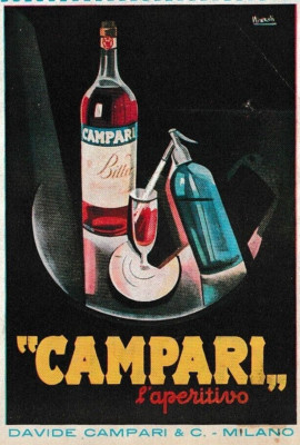 ADVERTISEMENT 1927 CAMPARI BITTER APERITIF BAR DRINK SIPHON SELZ NIZZOLI CORDIAL