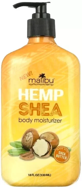 2-PACK, Malibu Tan Hemp SHEA BUTTER Skin Firming Body Moisturizer Lotion, 18 Oz. - Image 2 of 4