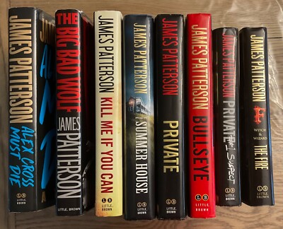 8 James Patterson Hard Cover Books