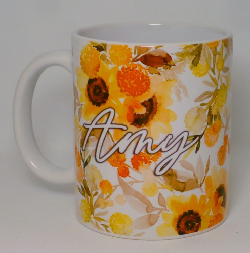 Taza con patrón de girasoles se puede personalizar gran flor de girasol jardinero sol regalo - Imagen 2 de 3