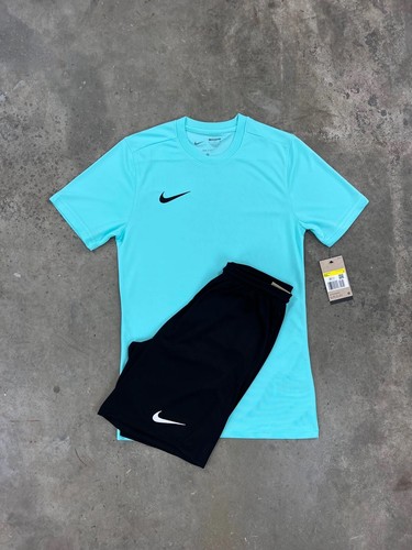 Mens Nike Dri-Fit Academy Pro Tracksuit Tee + Short Set Size Medium Turquoise