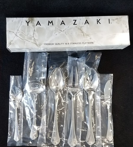 YAMAZAKI CARA STAINLESS Serving Pieces JAPAN  - Picture 1 of 14