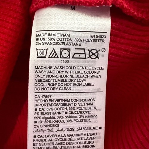 Neu mit Etikett Old Navy rot Rundhals Langarm Waffelmuster Top Größe Medium - Bild 6 von 6