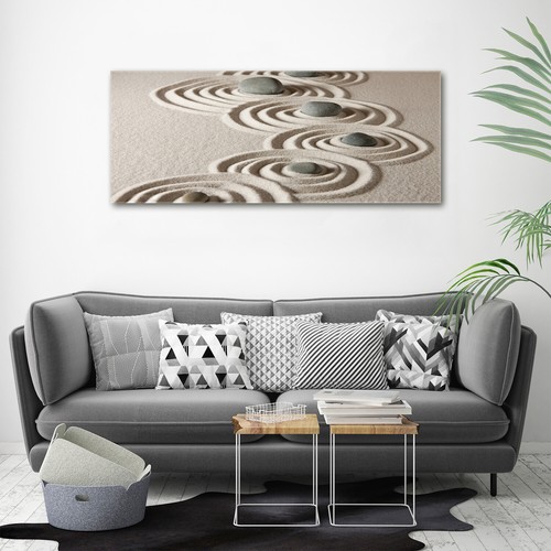Acrylglas-Bild Wandbilder Druck 125x50 Deko Kunst Zen Steine Sand - Bild 2 von 6
