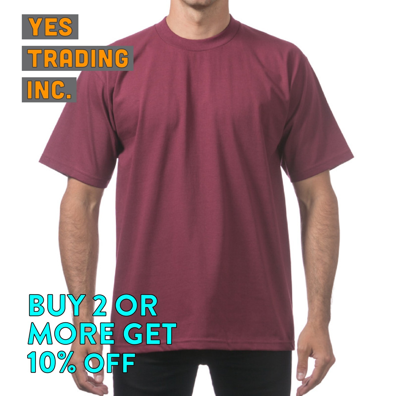 PROCLUB PRO CLUB MENS PLAIN T SHIRT HEAVYWEIGHT SHIRTS SHORT SLEEVE TEE BIG TALL - Picture 14 of 33