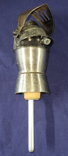 Vintage Medieval Knight Armor Bar Decanter Leather Square Amber Glass - Picture 17 of 23