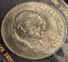 1965 Winston Churchill Memorial Crown w/Queen Elizabeth - w/Indiana Mint Case!