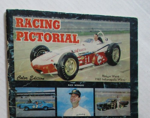 Auto Racing Pictorial Book Vintage 1960's Autographed by AJ Foyt Car Race Retro - Picture 5 of 9