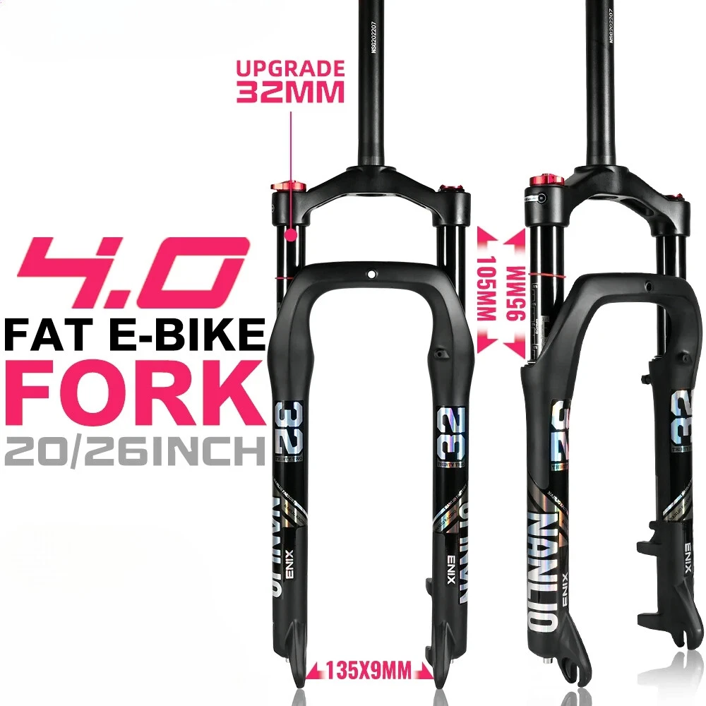 Forcella Rigida Filettata Per Bici 26 X 4 Fat Tire - CDHPOWER Nero Con Sterzo 215mm
