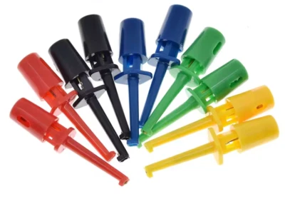 MARKENLOS 10x Mini Haken Test Clip Testsonde Grabber runde Krokodilklemme Crocodile clip