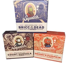 Lot Of 3 Dr. Squatch Soap ~ Halloween Limited Edition