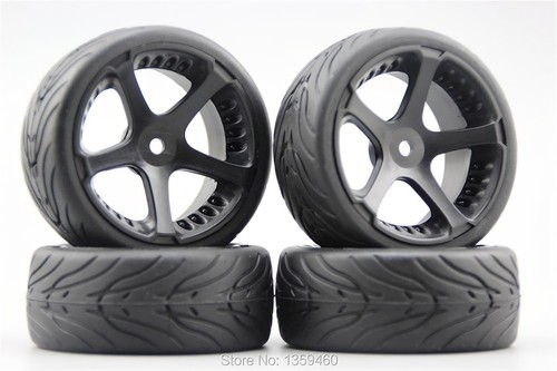 1/10 Onroad RC Auto Räder & Gummireifen für Traxxas 4tec - Hpi Rs4 Sprint2 - Bild 1 von 4