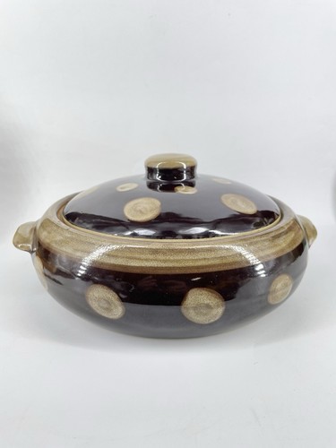 RARE! M. A. Hadley Pottery 1950s Hot Brown Casserole Dish w/ Lid