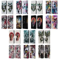 OFFICIAL RIZA PEKER ANIMAL ABSTRACT LEATHER BOOK WALLET CASE FOR SONY PHONES 1