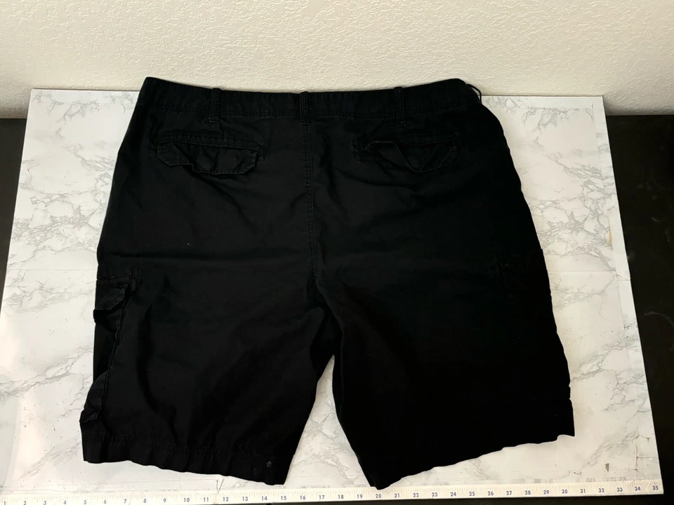 Pantalones Cortos Carga Apt 9 Para Hombre Talla 42 Bolsillos Botones Largo Chino Sarga 100% Algodón A2 Foto 2 de 3