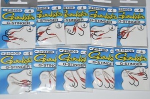 Gamakatsu G-stinger Hook Size 4 Trailer Spinnerbaits Spoons Jigs Etc.. 219408