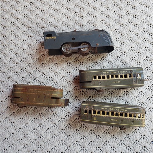 Vtg Marx Mercury Streamliner New York Central Locomotive Toy Grey Green - 5 Item - Picture 14 of 14