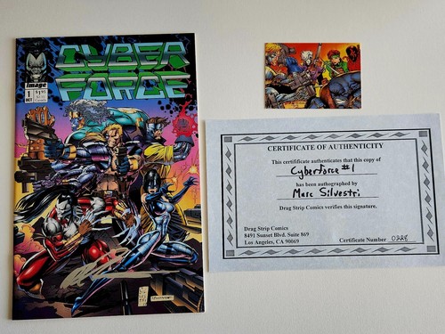 Cyberforce #1 Marc Silvestri Signed 1992 Drag Strip Comics COA NM Certificate