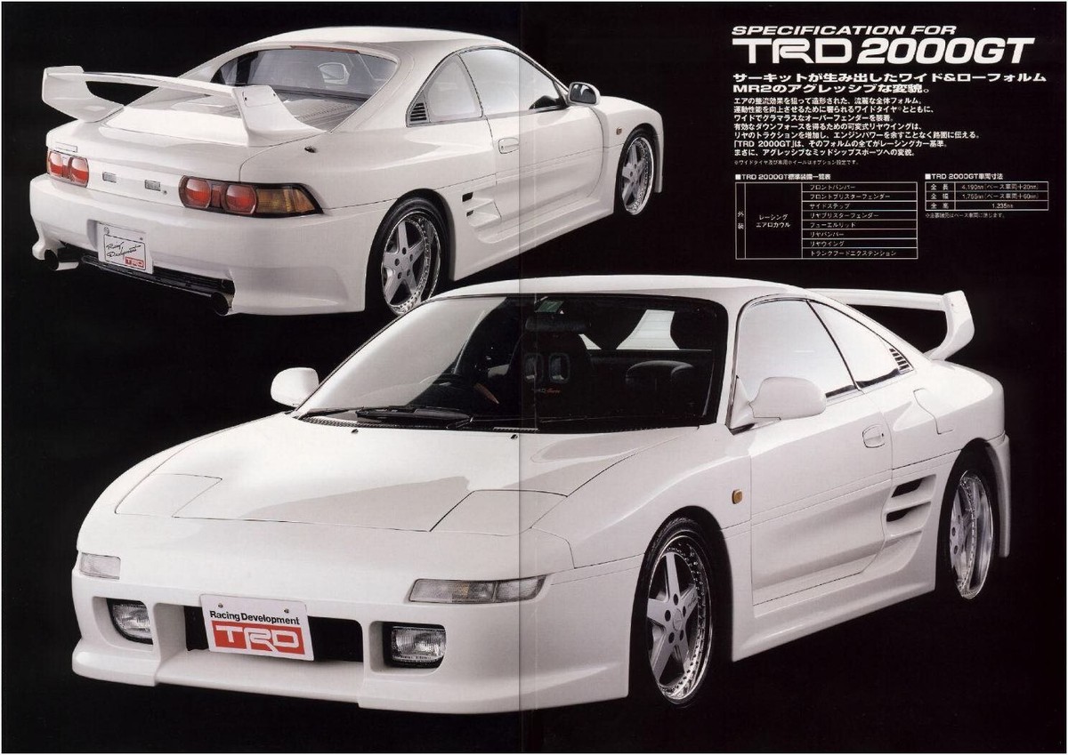 TRD Toyota MR2 SW20 2000GT Widebody Kit JDM Sticker Car Decal 5.5