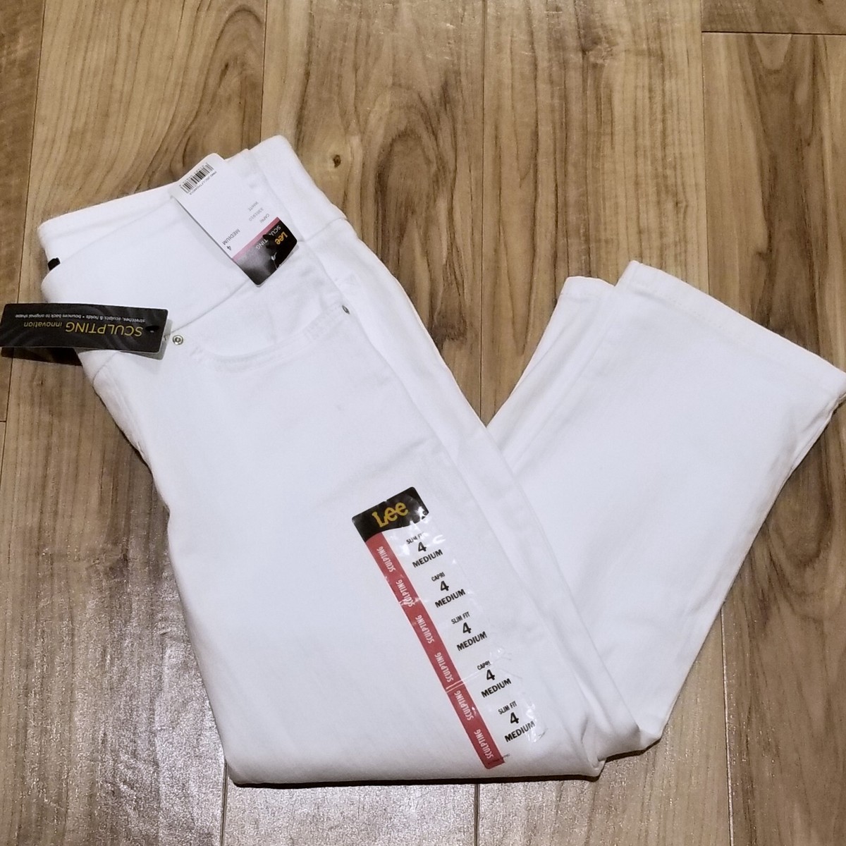 New Lee Slim Fit Sculpting Midrise Capri Pant Stretch 4