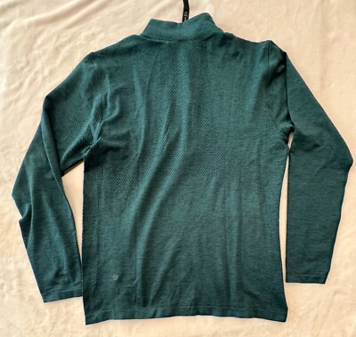 Lululemon Mens Metal Vent Tech Midweight 1/2 Zip Green