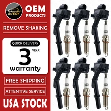 ✅6 Ignition Coil + Spark Plug OEM For 2012-2016 Mercedes-Benz E350 3.5L V6 UF733