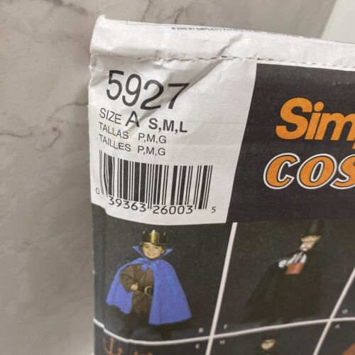 Simplicity #5927 Child's Cape Robe and Headpieces Costume Pattern Size S-M-L - Picture 2 of 3