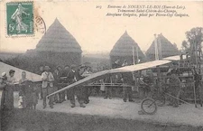 CPA 28 ENV.NOGENT LE ROI TREMEMONT ST CHERON DES CHAMPS AEROPLANE GREGOIRE PILOT