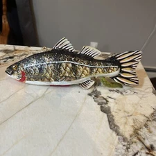 VINTAGE MINNESOTA GARY KAMINEN Brown Trout FISH 9” SPEARING DECOY FOLK ART LURE