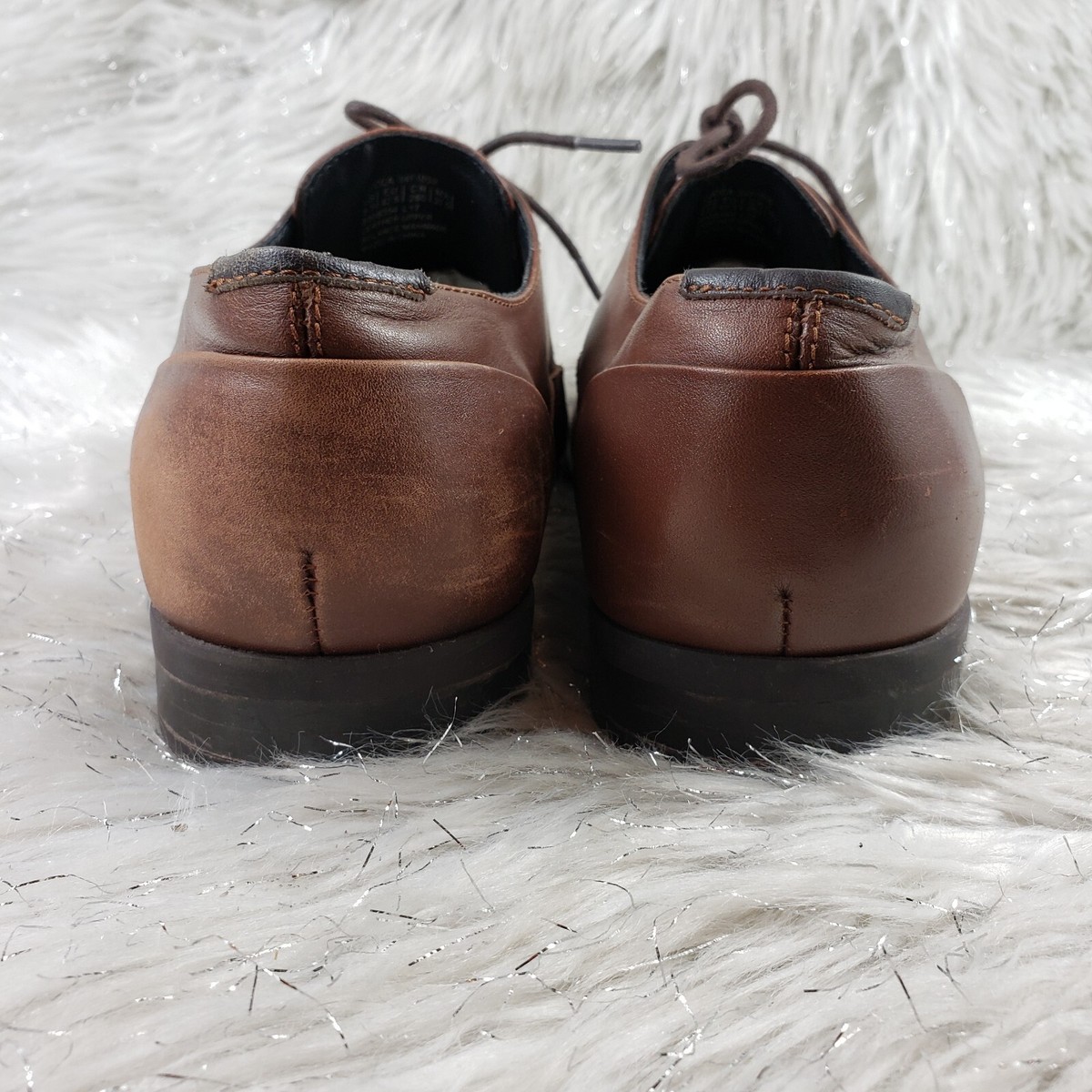 CALVIN KLEIN Lucca Brown Leather Casual Dress Shoes Mens  display picture 1